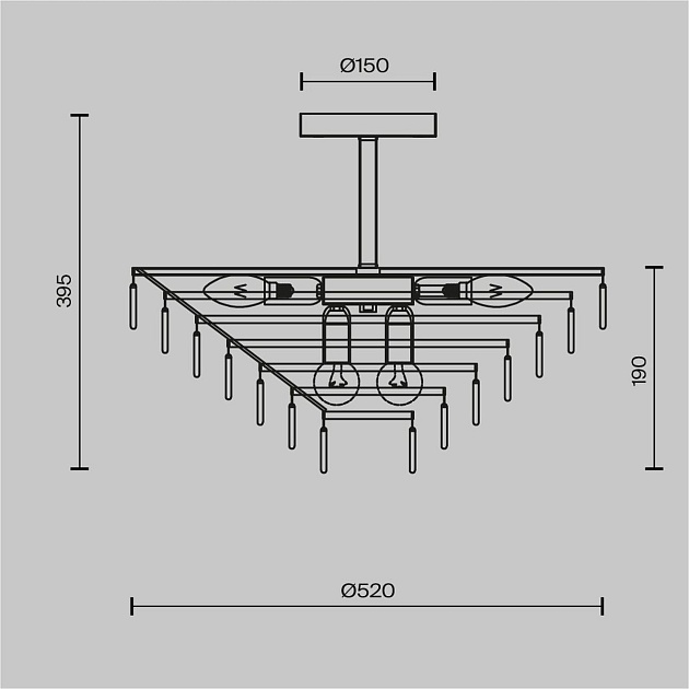 Потолочная люстра Maytoni Mazzo MOD130CL-11G изображение 2 Потолочная люстра Maytoni Mazzo MOD130CL-11G Фото № 2