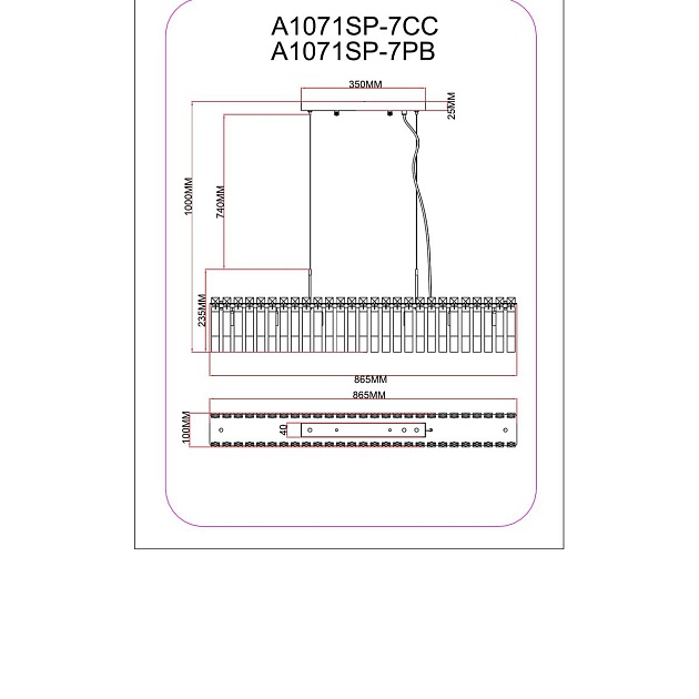 Подвесной светильник Arte Lamp Mayotte A1071SP-7PB изображение 2 Подвесной светильник Arte Lamp Mayotte A1071SP-7PB Фото № 2