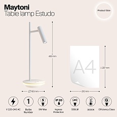 Настольная лампа Maytoni Estudo Z010TL-L8W3K 1