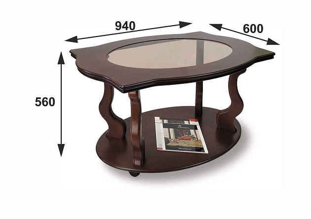 Журнальный стол Мебелик Берже 3 001861 Фото № 3