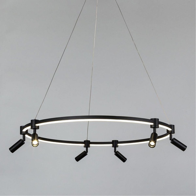 Подвесная светодиодная люстра Arte Lamp Ring A2186SP-1BK Фото № 5