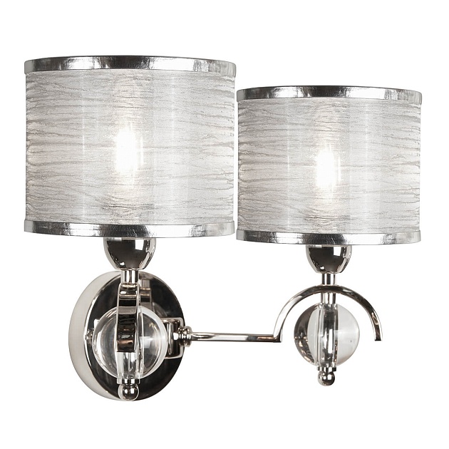 Бра iLamp Chelsea W2400-2 Nickel изображение 2 Бра iLamp Chelsea W2400-2 Nickel Фото № 2