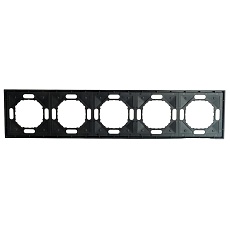 Рамка STEKKER, PFR00-5005-05 5-местная, серия Эмили, черный уголь, soft touch 49862 4