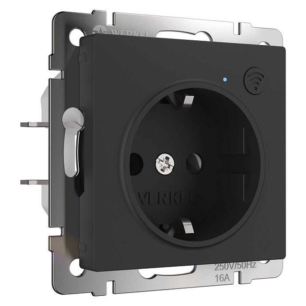 Розетка Wi-Fi Werkel (Умный дом) черный матовый W1171608 a056422 Фото № 1