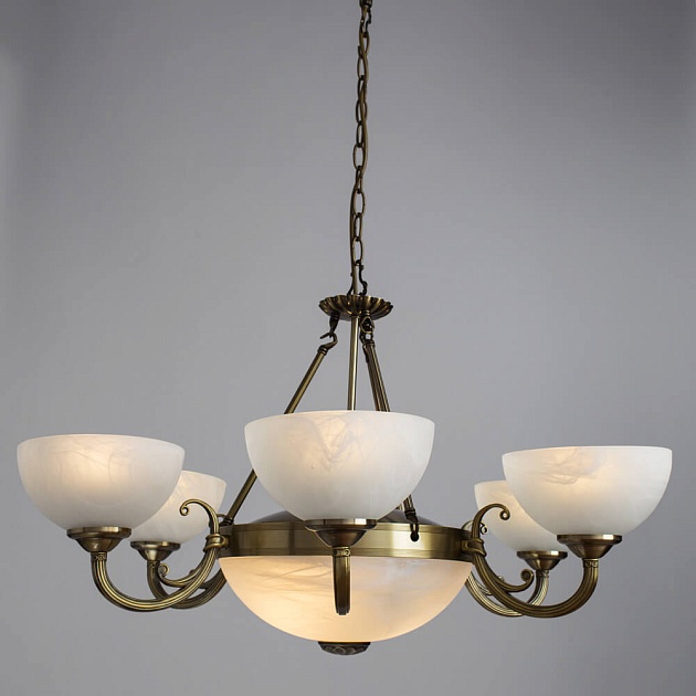 Подвесная люстра Arte Lamp Windsor White A3777LM-6-2AB изображение 4 Подвесная люстра Arte Lamp Windsor White A3777LM-6-2AB Фото № 4