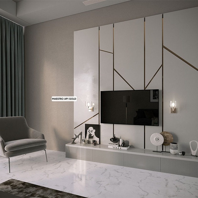 Бра Crystal Lux Maestro AP1 Gold Фото № 5