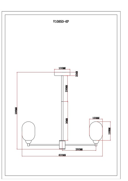Подвесная люстра Moderli Gracy V10850-6P изображение 2 Подвесная люстра Moderli Gracy V10850-6P Фото № 2