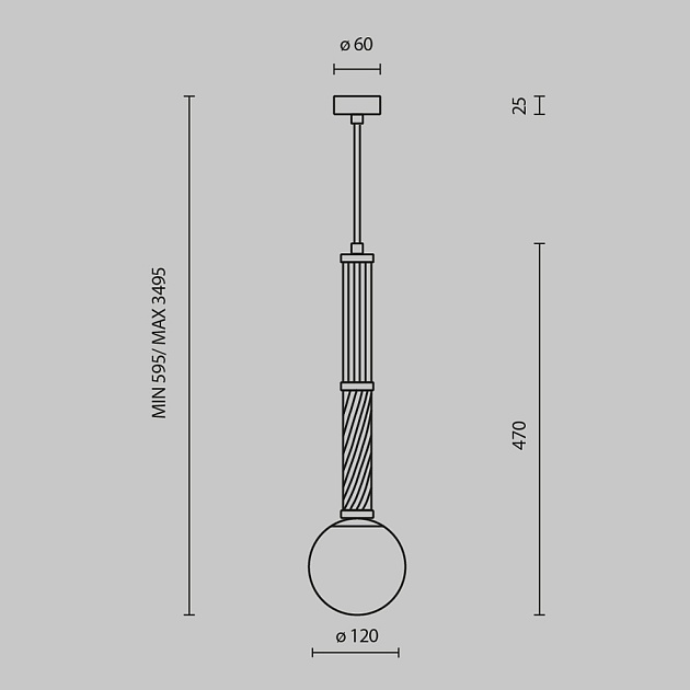 Подвесной светильник Maytoni MOD287PL-01BS изображение 10 Подвесной светильник Maytoni MOD287PL-01BS Фото № 10