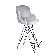 Барный стул Sheffilton SHT-ST39-1/S66 серое облако/черный муар 3362500601