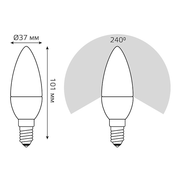 Лампа светодиодная Gauss E14 8W 6500K матовая 33138 Фото № 5