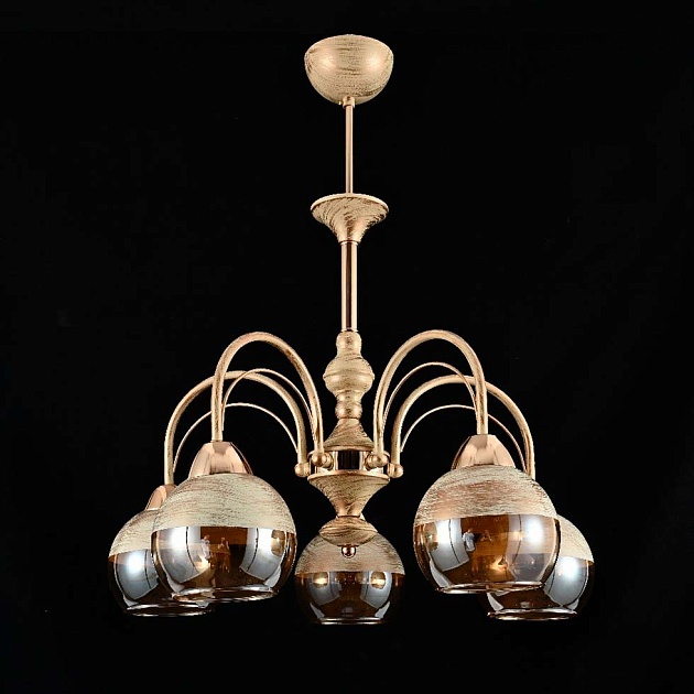 Подвесная люстра ЭкономСвет 13138/5WG+FGD BR+WG Фото № 1