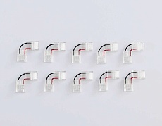 Соединитель угловой AMBRELLA LIGHT ILLUMINATION COB 12/24V для лент 12mm (2 конт.) (10шт. в комплекте) GS6871 3