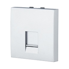 Накладка LK Studio для розетки телефонной, компьютерной RJ,45х45мм (серебристый металлик) LK45 853203-1 1