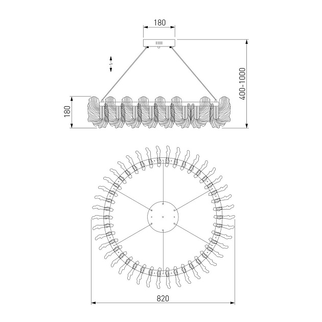 Подвесной светодиодный светильник Bogates Farfalla 90375/1 Фото № 2