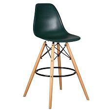 Стул барный DOBRIN DSW BAR (ножки светлый бук, цвет тёмно-зеленый (G-13)) 638GPP-LMZL DSW BAR
