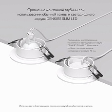 Встраиваемый светильник Denkirs Tisted DK3029-WH 3
