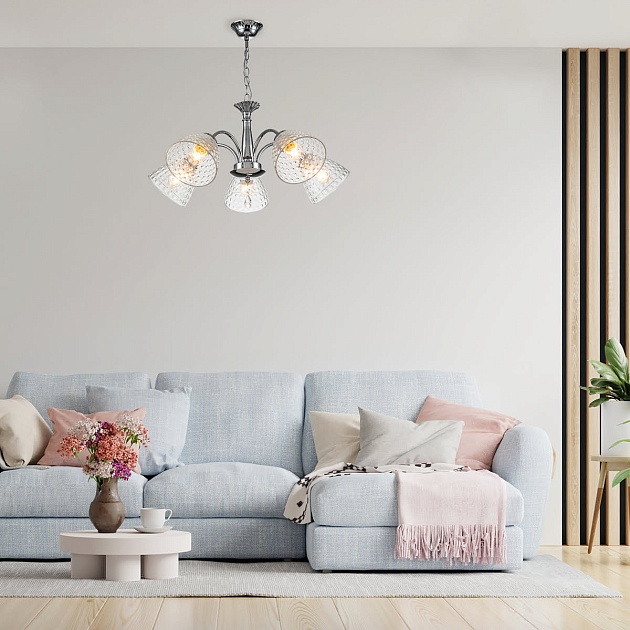 Подвесная люстра Escada Freesia 658/5PL Chrome Фото № 2