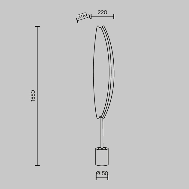 Торшер Maytoni Breeze MOD281FL-L33BS3K изображение 2 Торшер Maytoni Breeze MOD281FL-L33BS3K Фото № 2