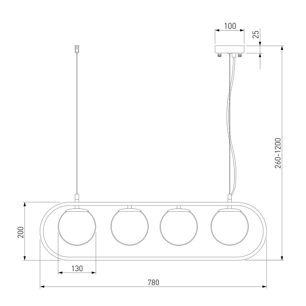 Подвесной светильник Eurosvet Ringo 50089/4 золото Фото № 2