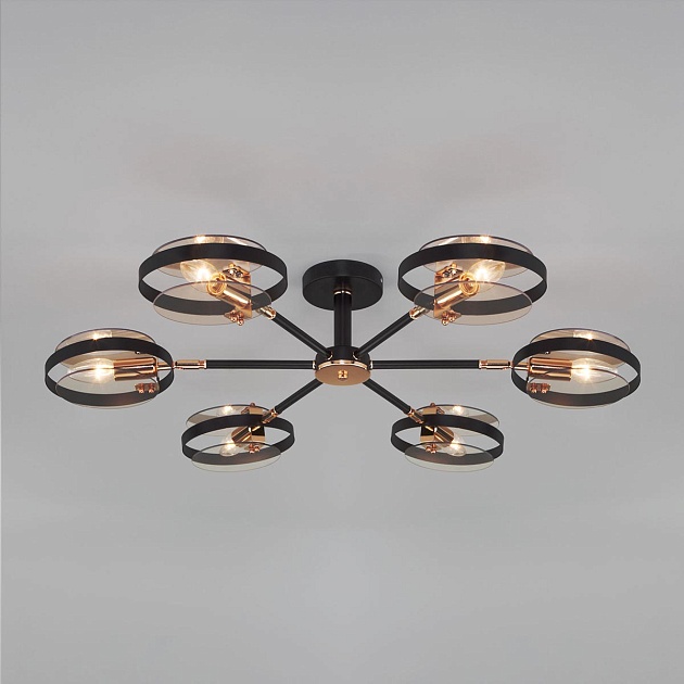 Потолочная люстра Eurosvet Gallo 70121/6 черный Фото № 1