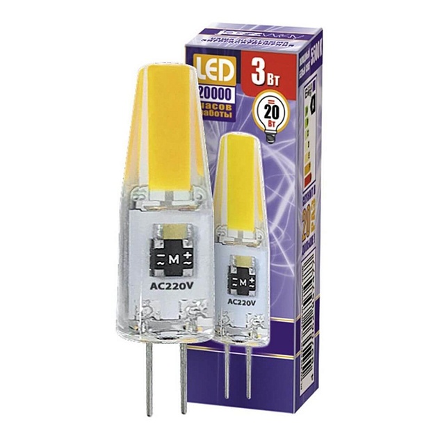 Лампа светодиодная Jazzway G4 3W 5500K прозрачная 2857477 Фото № 1