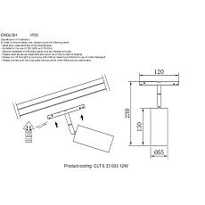 Трековый магнитный светильник Crystal Lux CLT 0.33 003 12W BL TUYA 1