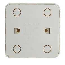 Выключатель двухклавишный Stekker белый MSW10-20-01 49289 3