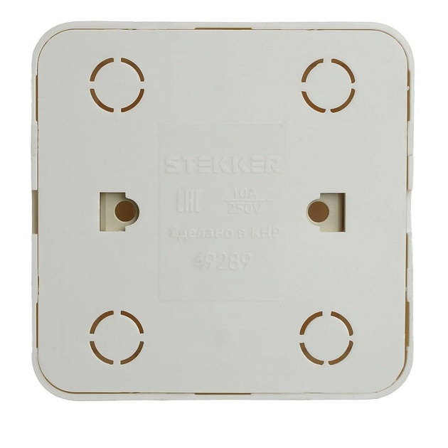 Выключатель двухклавишный Stekker белый MSW10-20-01 49289 Фото № 4