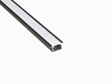 Профиль врезной LEDS POWER СПВ17-2412 алюм. черный с призм.рассеивателем 2м 008462
