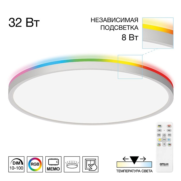 Потолочный светодиодный светильник Citilux Norma CL749400 Фото № 1