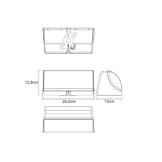 Уличный настенный светодиодный светильник Arte Lamp Ferro A2920AL-1BK 1
