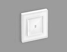 Комплект механизма 1-кл выключателя AMBRELLA VOLT с подсветкой 3200K ALFA Белый глянец QUANT (AP1020, VM101, G11Y) 1