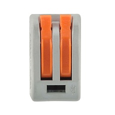 Универсальная клемма СМК 222-412, 2-проводная серая 0,08-2,5/4 мм² (20 шт./уп.) REXANT 07-5252-4-20 1