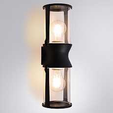 Уличный настенный светильник Arte Lamp Minchir A8306AL-2BK 1