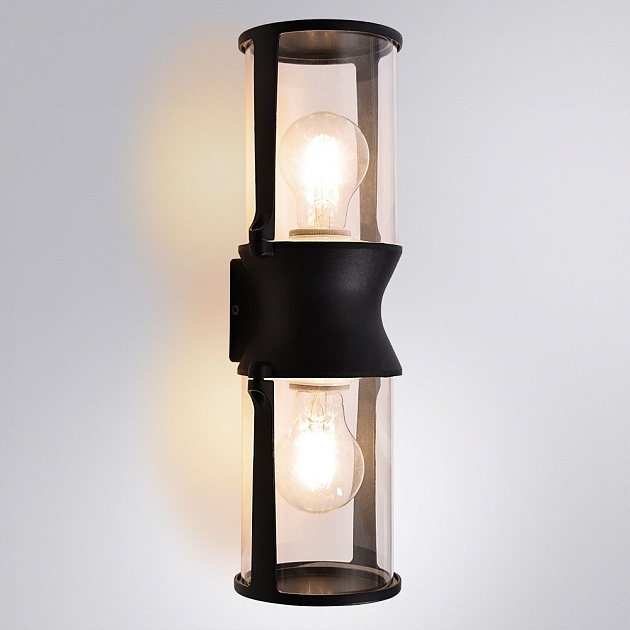 Уличный настенный светильник Arte Lamp Minchir A8306AL-2BK Фото № 2