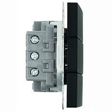 Выключатель трехклавишный Stekker Эмили черный уголь RSW10-5108-05 49844 5