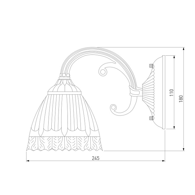 Бра Eurosvet Campina 60107/1 белый с золотом Фото № 2