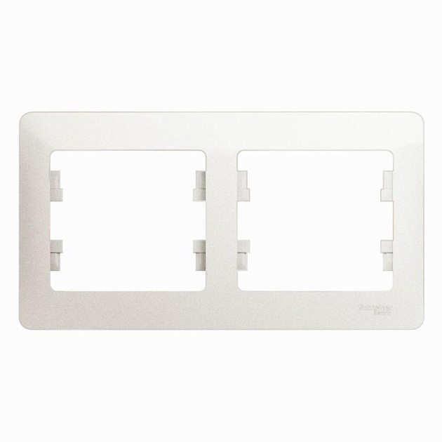 Рамка 2-постовая Systeme Electric Glossa перламутр GSL000602 Фото № 1