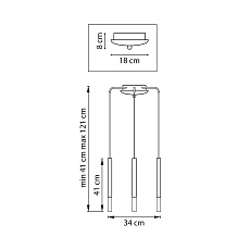 Комплект с подвесной люстрой Lightstar Tubo (574717+747137 (3шт) L3T747137 1
