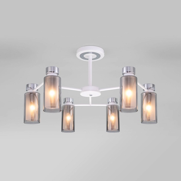 Потолочная люстра Eurosvet Amado 70115/6 белый изображение 1 Потолочная люстра Eurosvet Amado 70115/6 белый Фото № 1