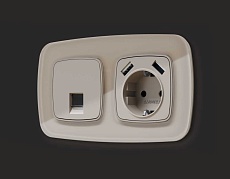 Лицевая панель розетки AMBRELLA VOLT OP3690 1