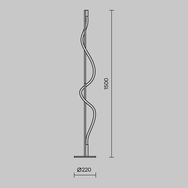 Торшер Maytoni Tau MOD166FL-L15B3K Фото № 3