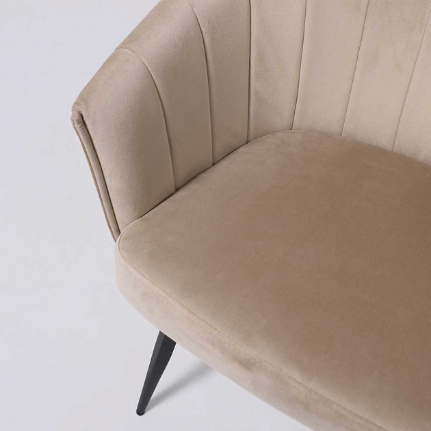 Поворотное кресло AksHome Melon бежевый велюр/черный 102945 Фото № 5