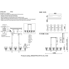 Подвесная люстра Crystal Lux Maestro SP-PL10 L1100 Chrome 1