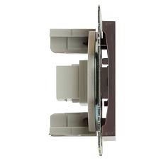 Розетка HDMI 2.1, Type A (механизм), STEKKER GLS00-7118-04, серия Катрин, шоколад 50064 1