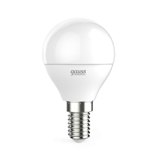 Лампа светодиодная Gauss E14 6W 4100K матовая 53126 Фото № 1