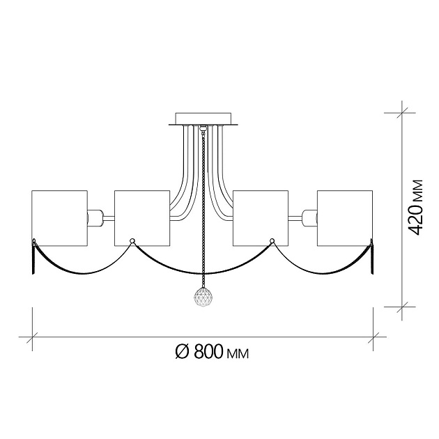 Потолочная люстра Escada Intense 683/8P Фото № 2