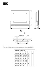 Прожектор светодиодный IEK СДО 06-100 100W 4000K LPDO601-100-40-K02 1