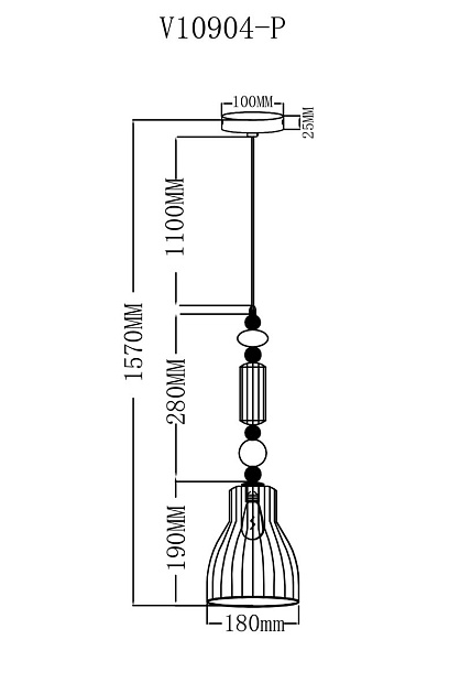 Подвесной светильник Moderli Charm V10904-P Фото № 2