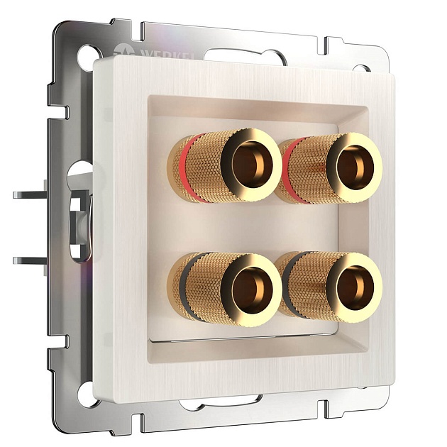 Акустическая розетка Werkel х4 перламутровый рифленый WL13-AUDIOx4 4690389124273 изображение 1 Акустическая розетка Werkel х4 перламутровый рифленый WL13-AUDIOx4 4690389124273 Фото № 1